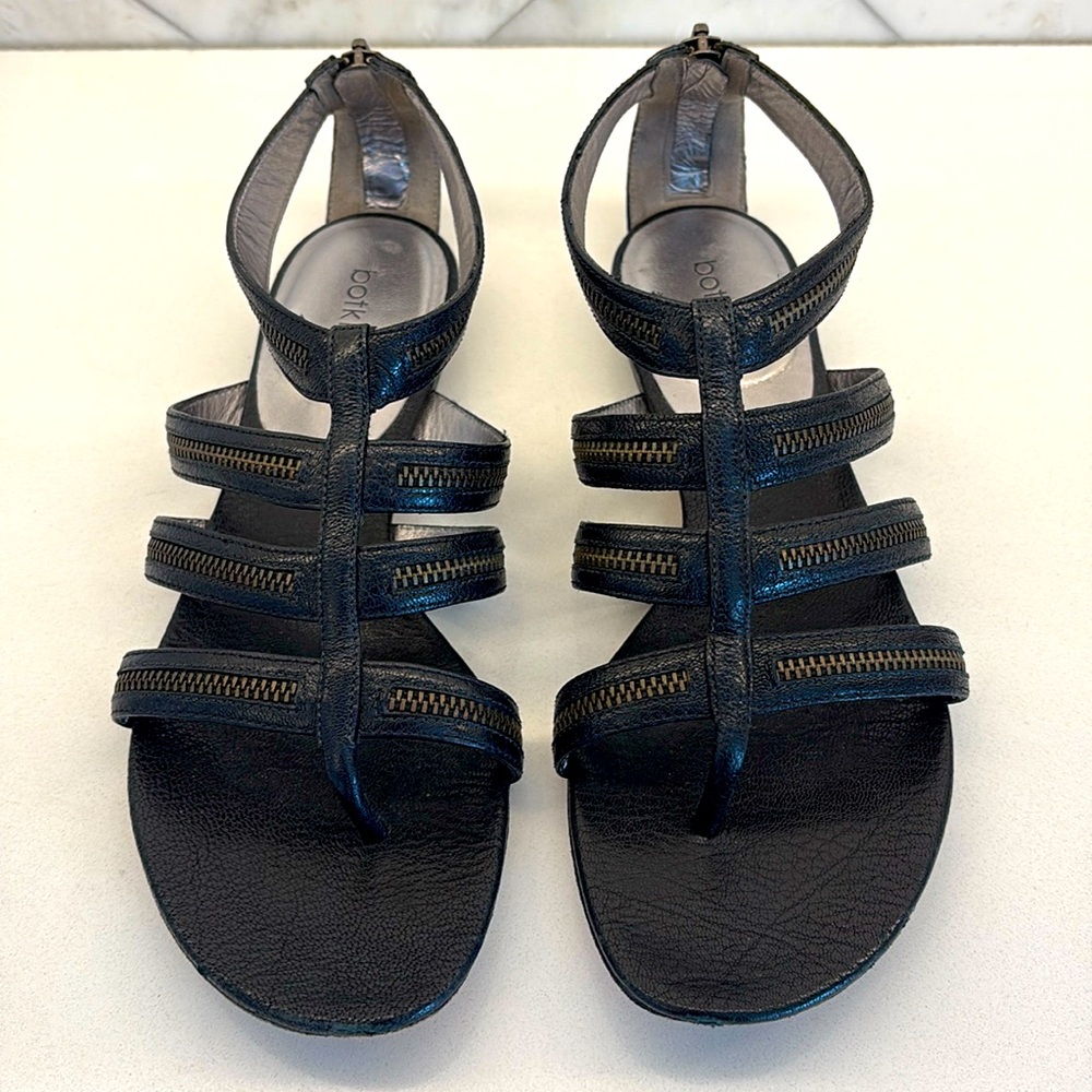 Botkier sandals black leather size 7